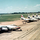 North American B-45 Tornadoes of the 47th Bombardment Wing on the tarmac at Langley Air Force Base in Virginia in 1952. (US Air Force)